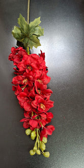 Fir Delphinium artificial rosu 84cm- Material textil